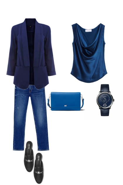 монохром синий 3- Модное сочетание