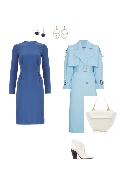 Синий минимализм- combinação de moda