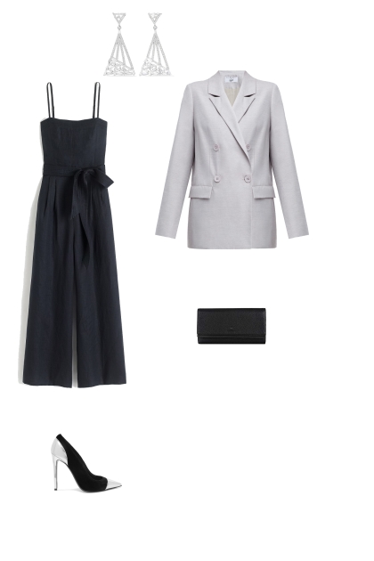 серый контраст- combinação de moda