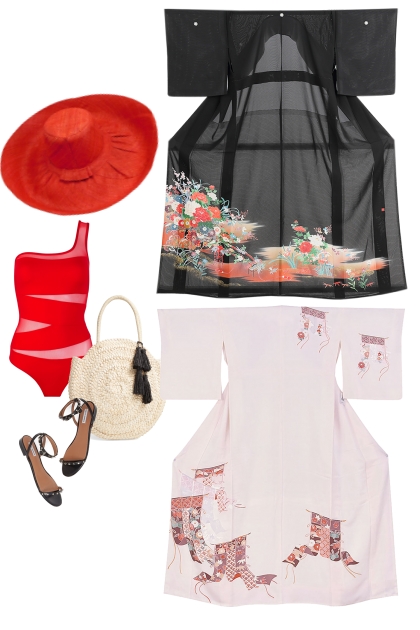 Kimono Buttle - Beach set- Модное сочетание