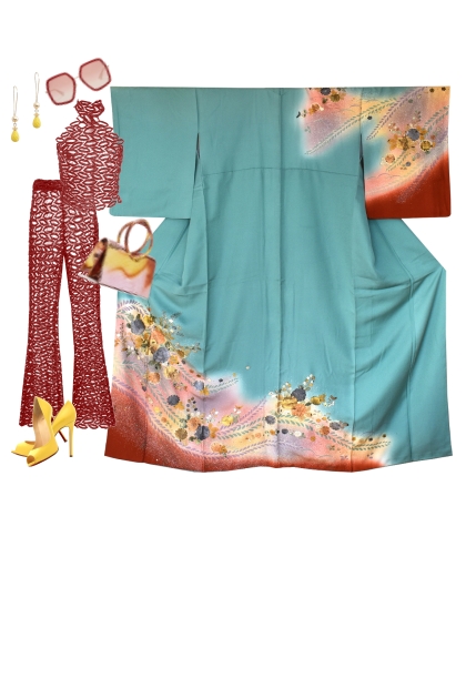 Kimono Set KM477- Modna kombinacija