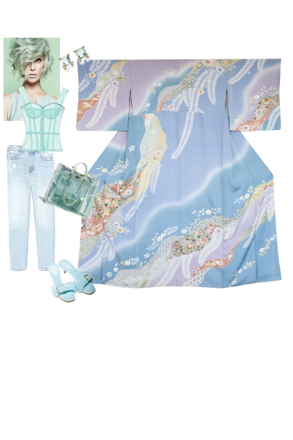 Kimono Set KM543-3- Модное сочетание