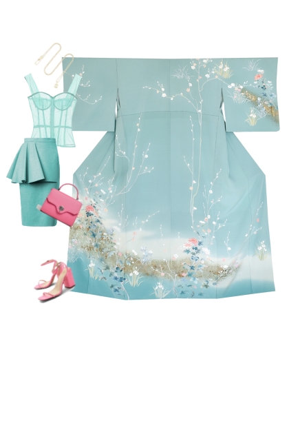 Kimono Set KM586-1- Модное сочетание