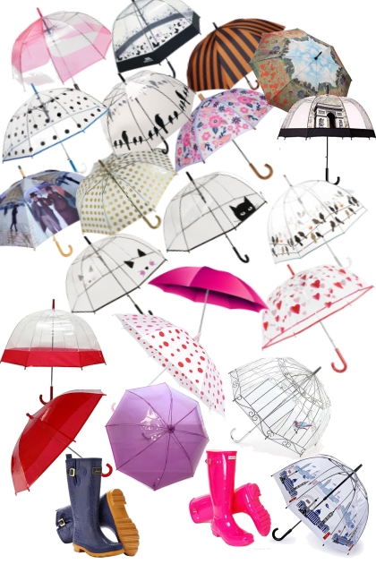 It's Raining Umbrellas- combinação de moda