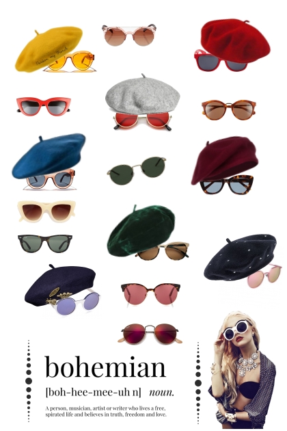 Berets and Sunglasses- Модное сочетание