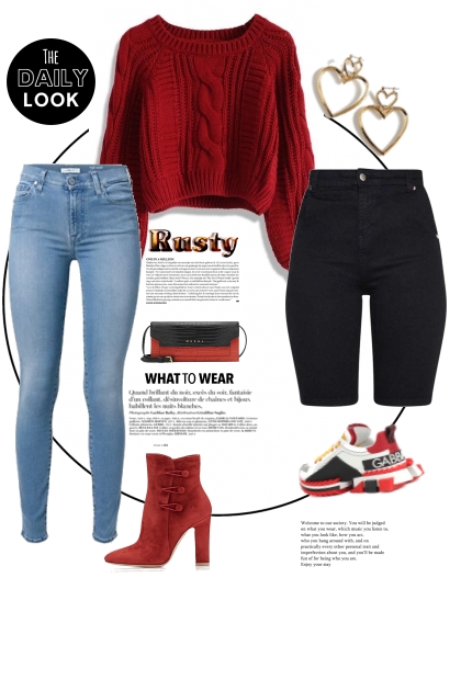 Rusty Red- combinação de moda