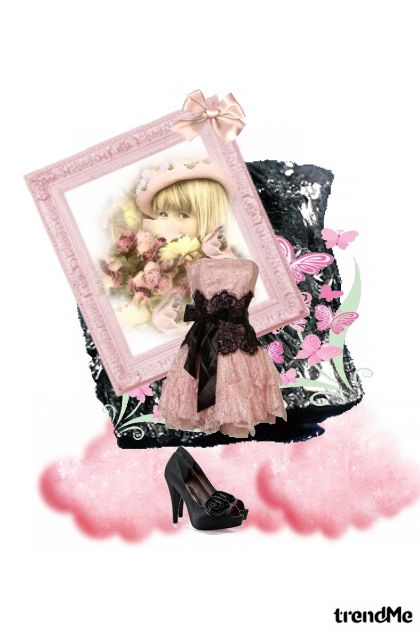 black&pink- Combinazione di moda
