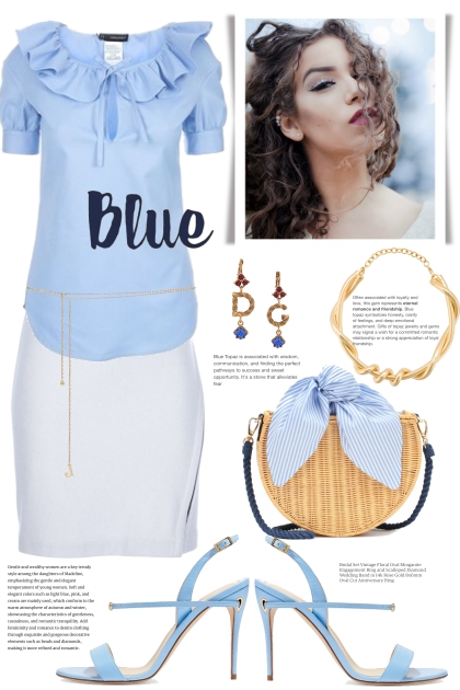 BLUE-- Modna kombinacija