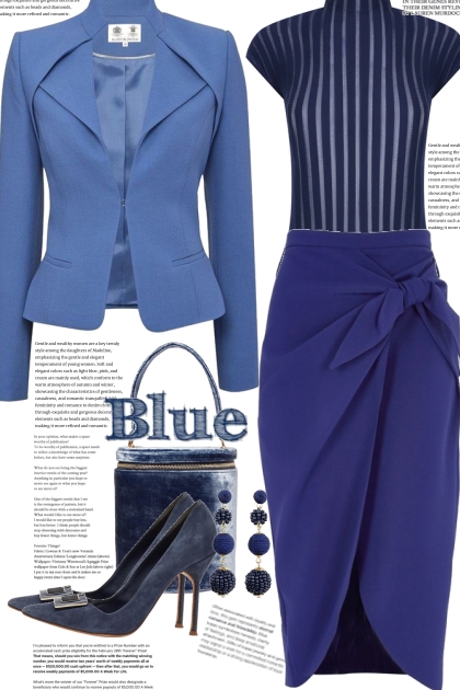 BLUE- Combinaciónde moda