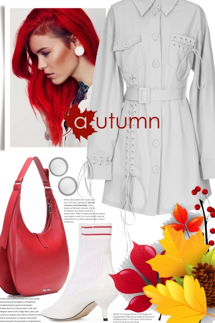 AUTUMN IN RED AND WHITE- Модное сочетание