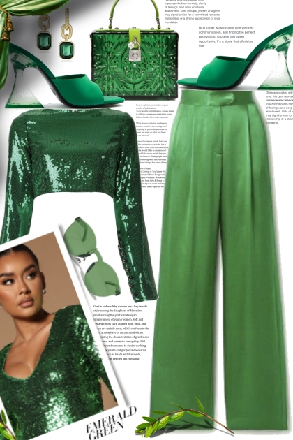 EMERALD GREEN FOR HOLIDAYS- Combinaciónde moda