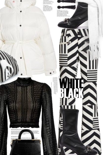 BLACK WITH WHITE 2025- Combinaciónde moda