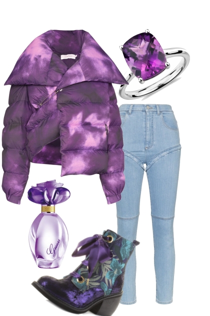 Dramatic purple- Modna kombinacija