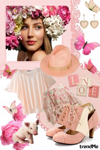 I love pink- Combinazione di moda