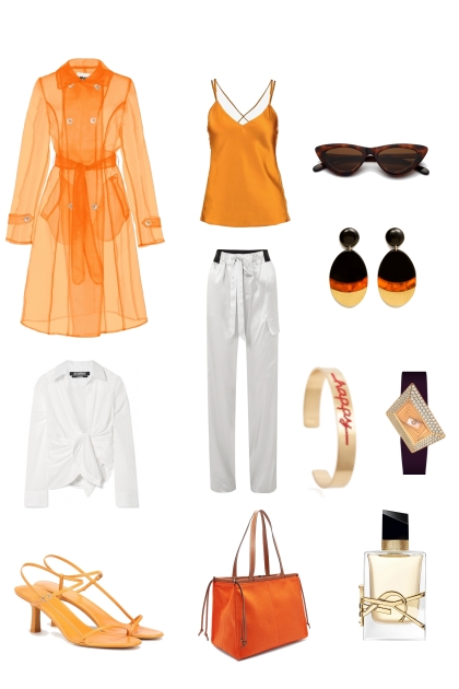 Оранжевый- combinação de moda