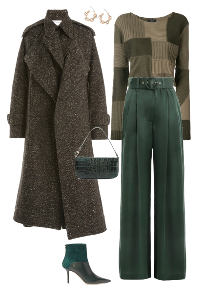 Green Winter - combinação de moda