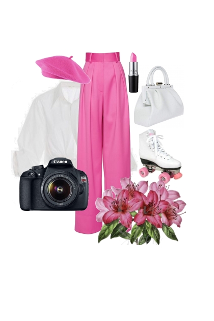 Pink flower- Modna kombinacija