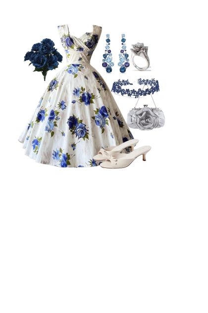 Blue Rose- combinação de moda