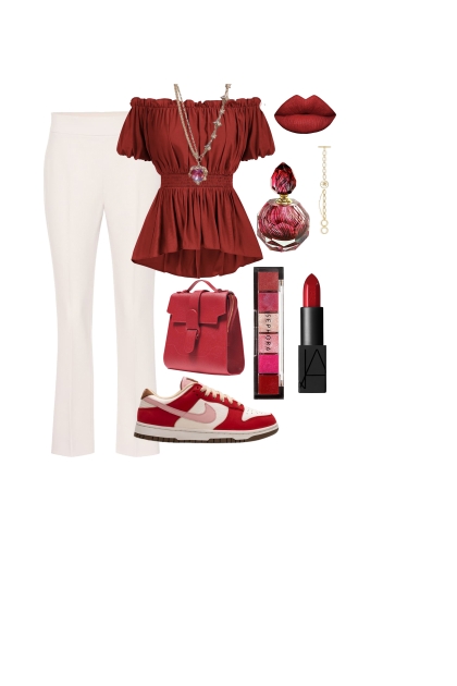 Just a red girl- Combinazione di moda