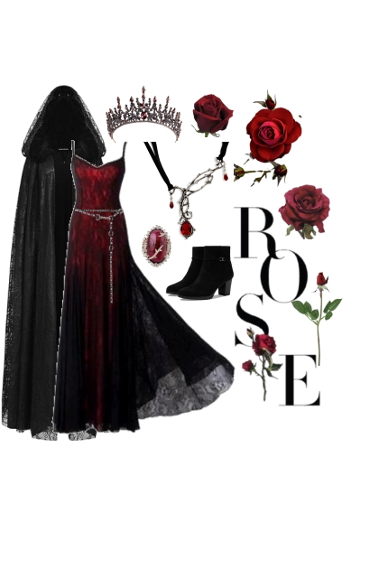 Dark rose queen- Combinazione di moda