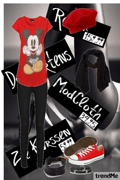 Mickey mouse- Combinazione di moda