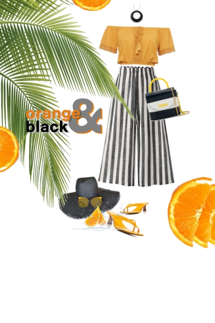 Orange&black- Fashion set