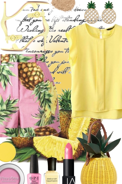 Ananas- combinação de moda