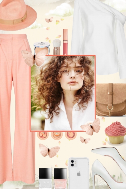 Spring Street Style 2023 - Peach & White- Fashion set