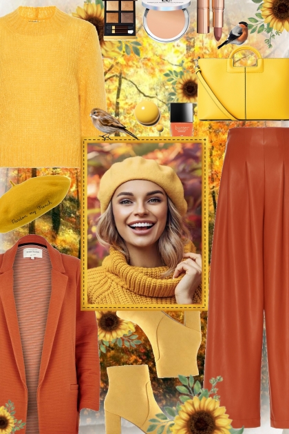 Fall Street Style 2023 - Mustard Beret- Модное сочетание
