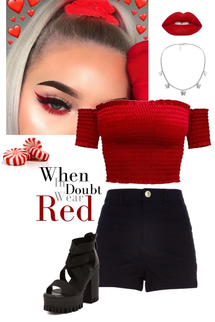 red girl - Combinaciónde moda
