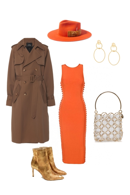 Orange and gold- Модное сочетание