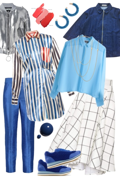Easy Blue Style- Fashion set