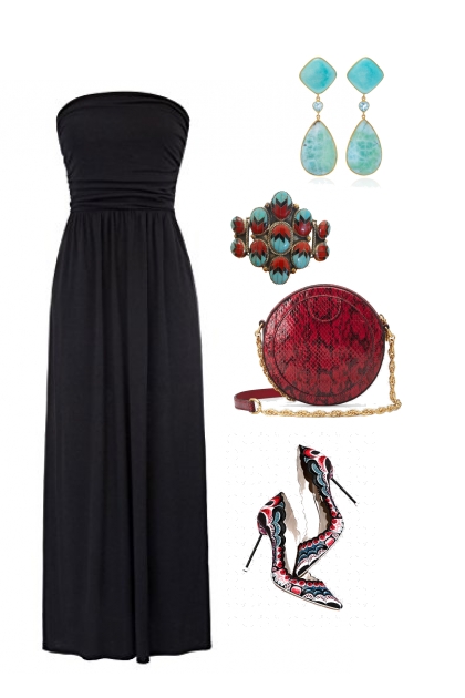 Turquoise and Red- Fashion set