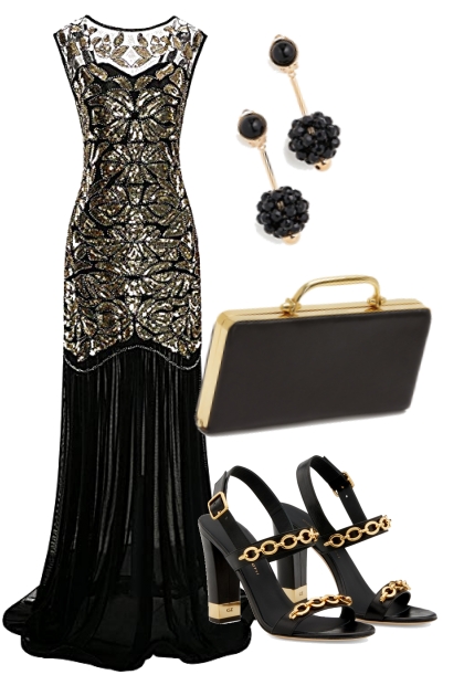 Black and Gold Formal- Fashion set