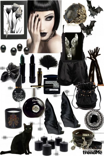 A Goth Girl- combinação de moda