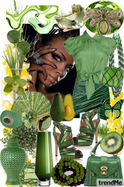 Black magic woman.... in green- combinação de moda