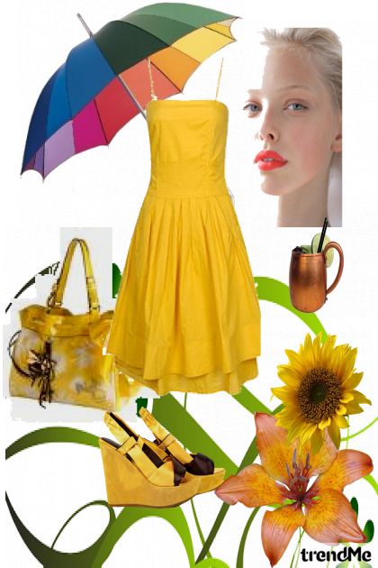 Hot yellow day- Combinazione di moda