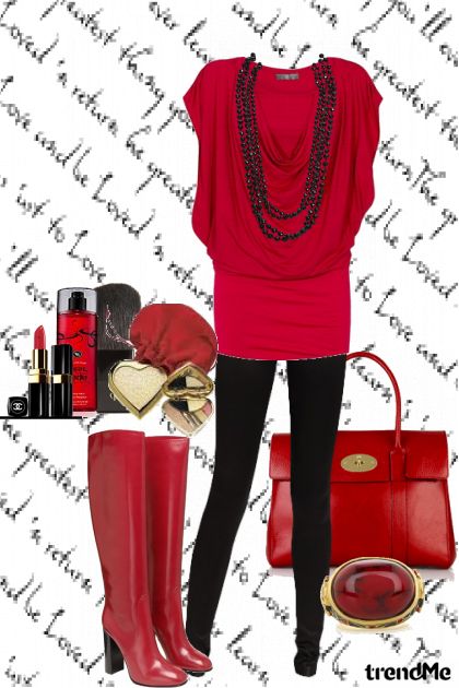 Noir et rouge- Combinazione di moda