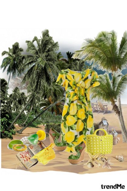 Yellow for the Beach....- Combinaciónde moda