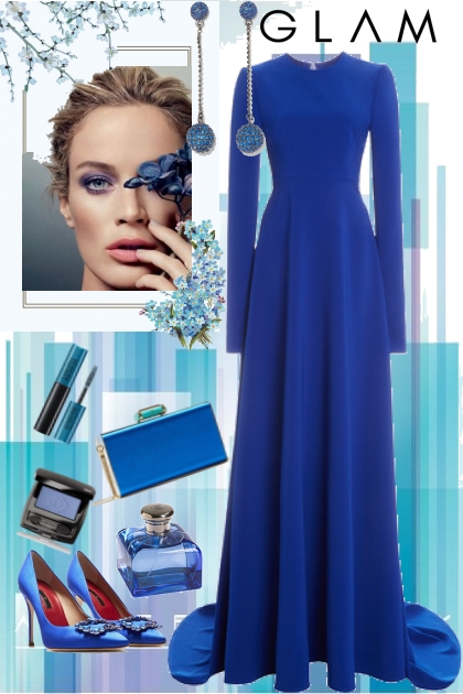 blue glam- Модное сочетание