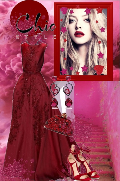 red dream- combinação de moda