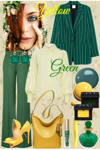 Yellow and green- combinação de moda
