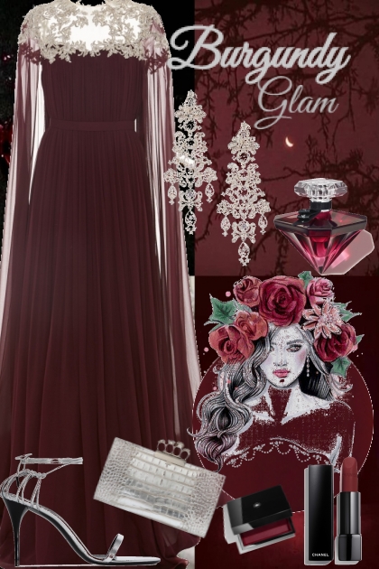 Burgundy Glam- Combinaciónde moda