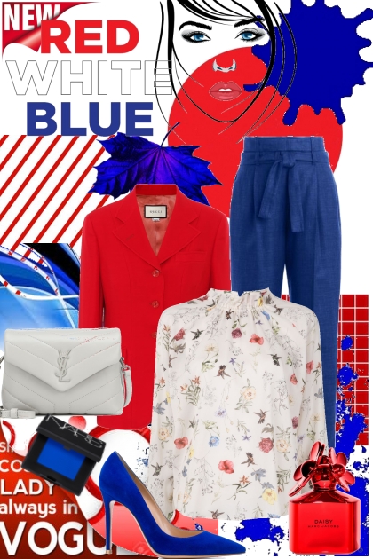 Red white and blue- Combinaciónde moda