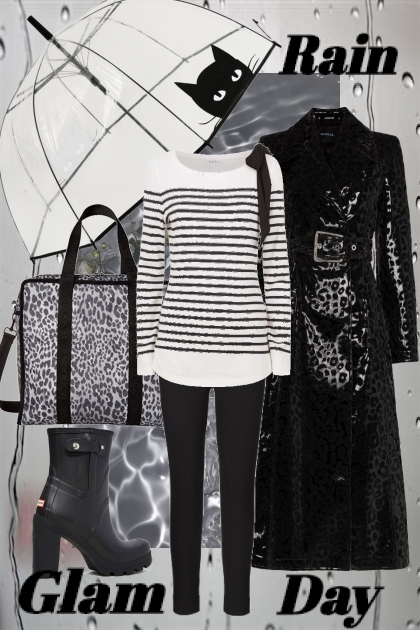 Rainy glam day- Fashion set