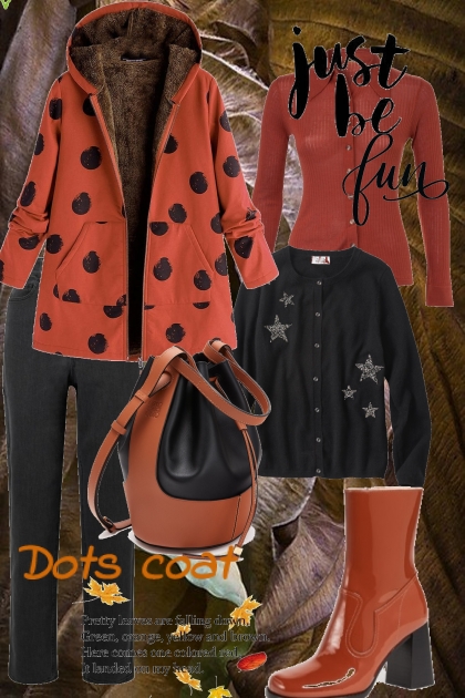 Dots coat- Combinazione di moda