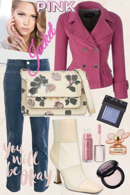 pink jacket style- Modna kombinacija