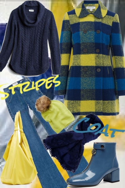 Stripes coat- Modna kombinacija