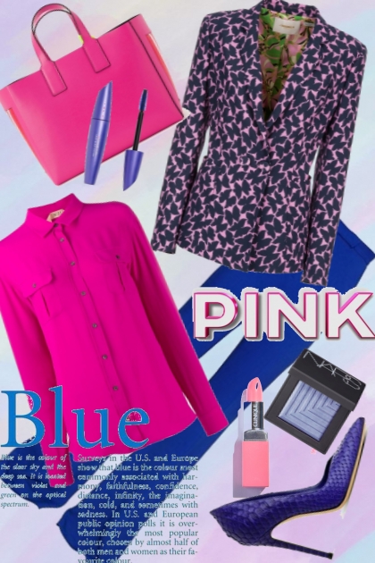 blue and pink- Combinaciónde moda