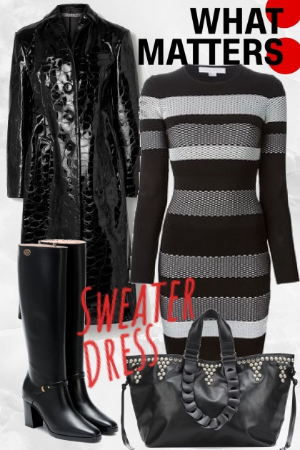 Sweater dress- Modna kombinacija